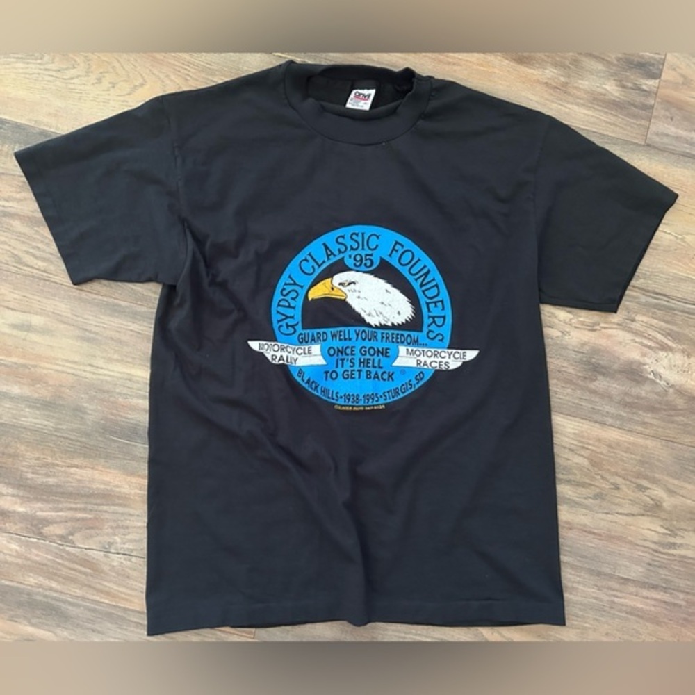 Vintage Sturgis Bike Week 1995 Gypsy Classic Founders Graphic Tee XL